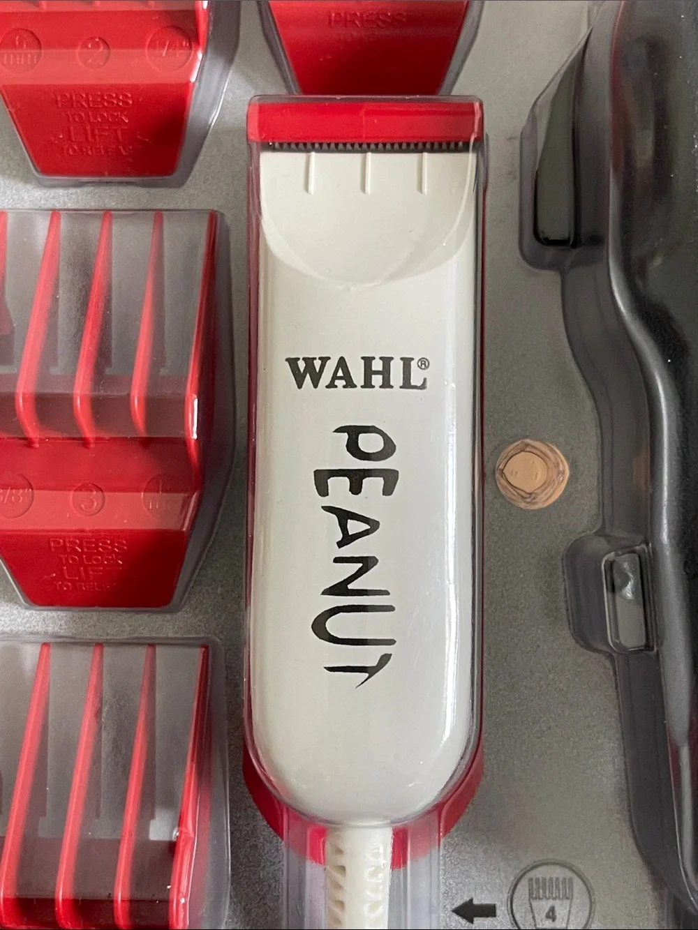 WAHL ALL STAR COMBO Black Designer Clipper & White Peanut Trimmer with Red Combs
